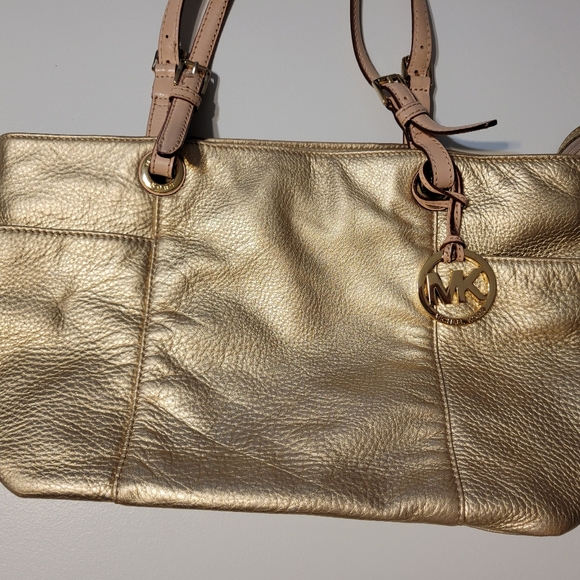 Michael Kors Jet Set East/West Top Zipper Leather Tote - Picture 1 of 4